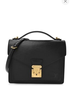 Louis Vuitton Monceau Black Epi Leather Crossbody Hand Bag- Excellent!